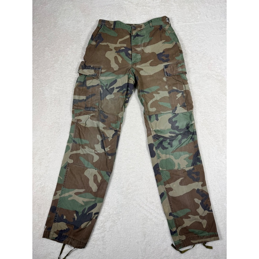Military Cargo Pants Mens 30x31 Camo vtg Woodland Tactical Utility‎ BDU Trousers